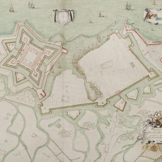 Plan du havre et de sa citadelle en 1690