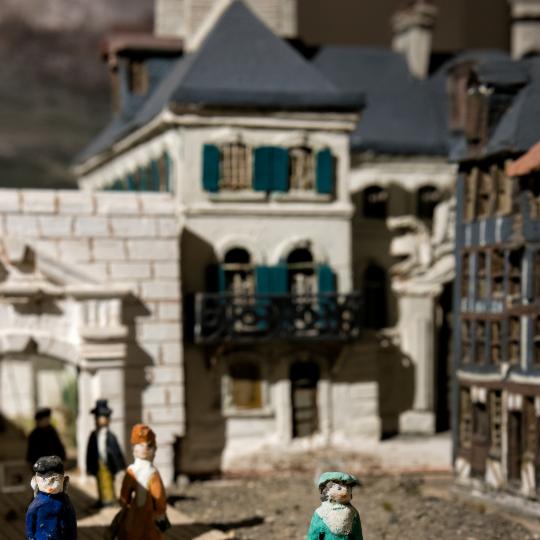 Détail d'une maquette du Havre au 19e siècle - ©François Dugué Vue de près d'une maquette représentant le Havre au début du 19ème siècle
