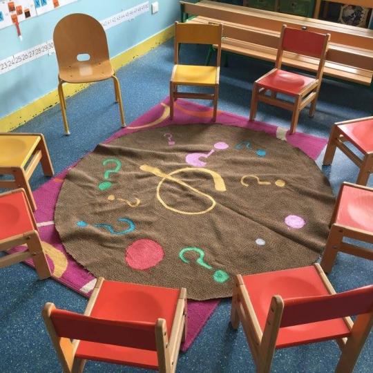 Chaises d'enfants en cercle
