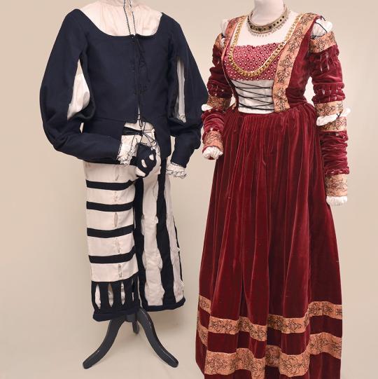 Couple Lansquenet - Dame d'Atours Costume d'homme et de femme