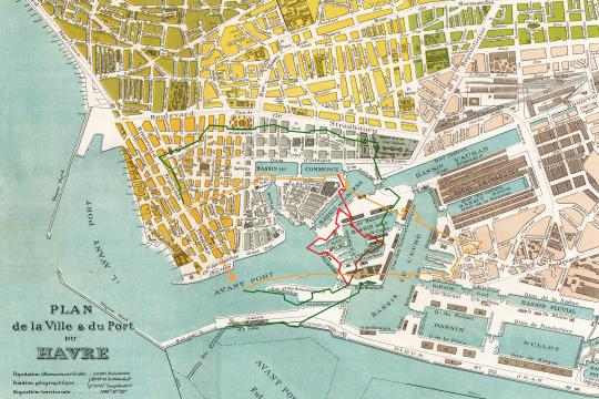 Plan du Havre avec les remparts - ©Musées d'Art et d'Histoire